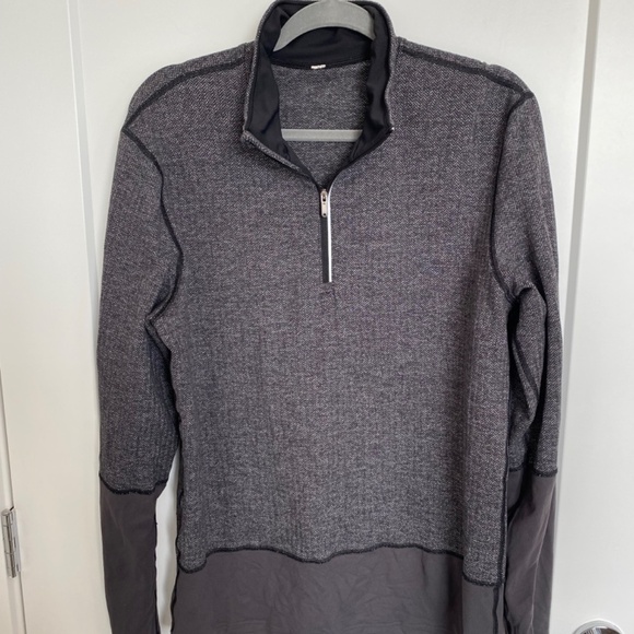 Lululemon Womens Long Sleeve 1/2 Zip Heathered Black/Gray Size 6 - Picture 5 of 7